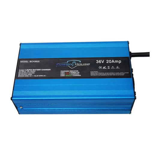 PowerHouse Lithium 36V Non-Waterproof AC Chargers 20 AMP